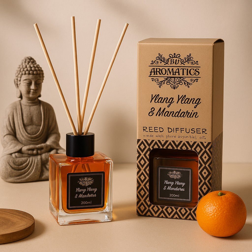 Reed Diffuser Ylang Ylang And Mandarin Essential Oil - SHAMTAM.COM