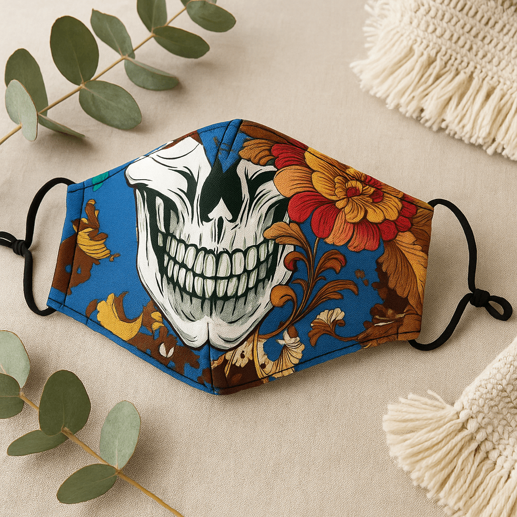 Reusable Cloth Face Mask - Colorful Calavera Adult - SHAMTAM.COM