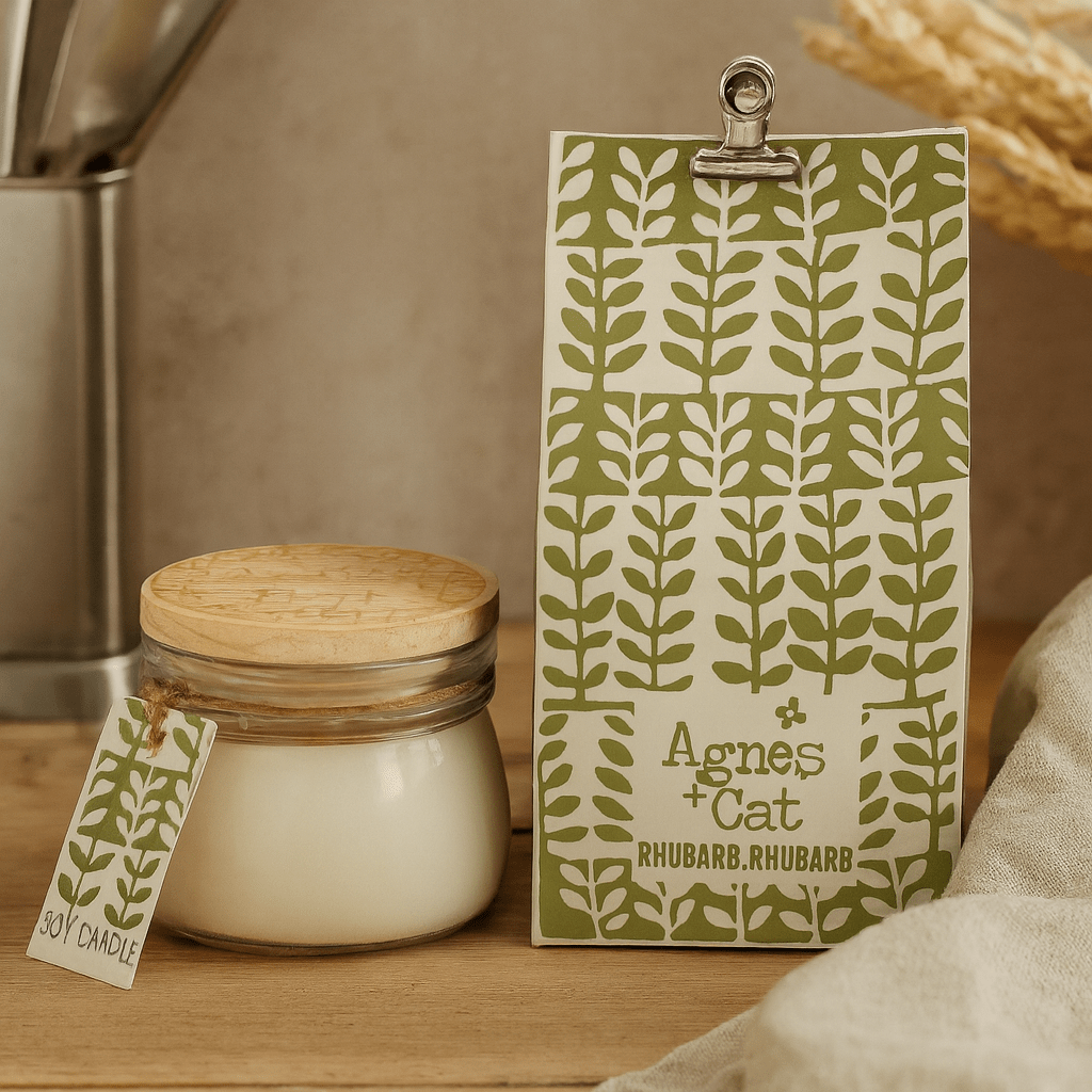 Rhubarb Rhubarb Soy Candle, 180ml Kilner Jar - SHAMTAM.COM