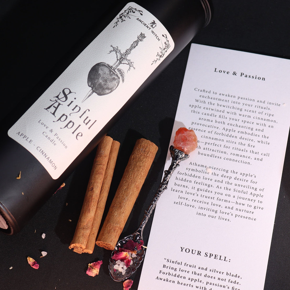 Ancient Witch Ritual Candles - Sinful Apple - SHAMTAM.COM