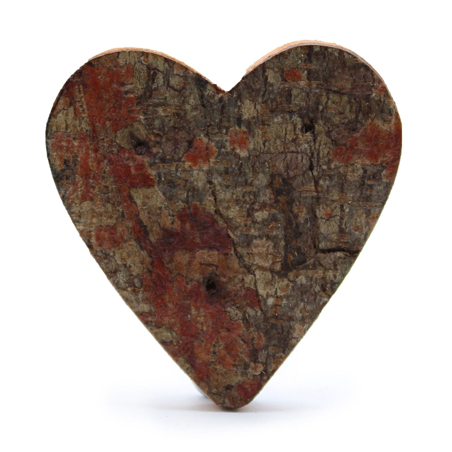 Rustic Bark Heart Decoration 7 cm - SHAMTAM.COM