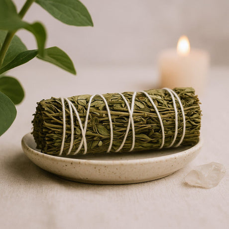 Sage Smudge Stick With Rue 10cm - SHAMTAM.COM