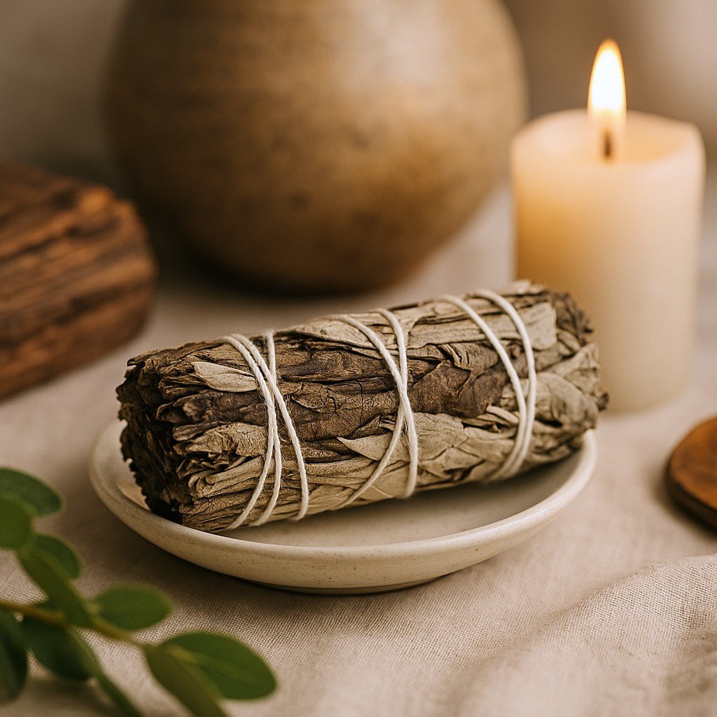 Sage Smudge Stick Yerba Santa 10cm - SHAMTAM.COM