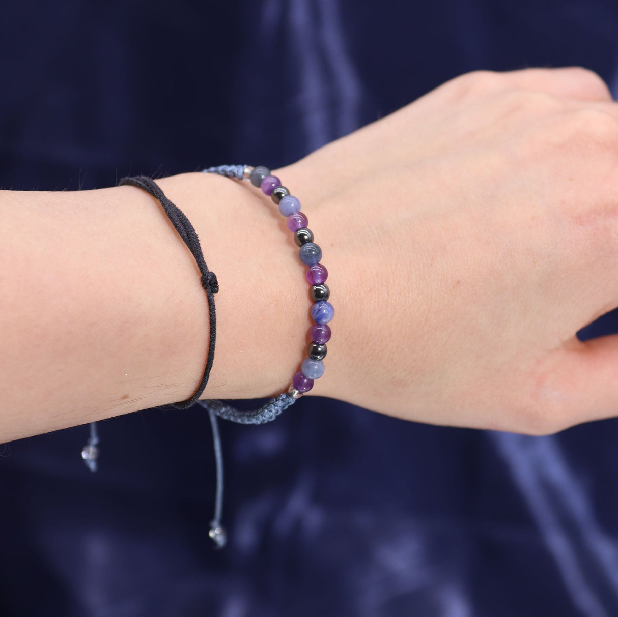 Sagittarius Zodiac Crystal Candle and Gemstone Bracelet Set - Celestial Astrology Gift with Amethyst, Sodalite, and Black Obsidian - SHAMTAM.COM