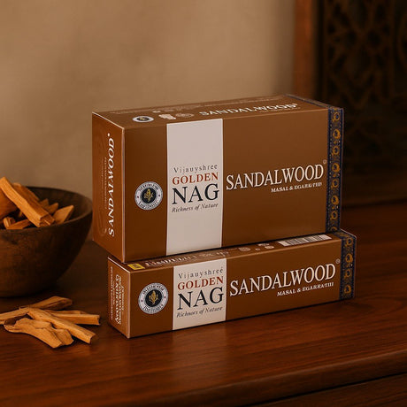 Sandalwood Incense 15g Vijayshree Golden Nag - SHAMTAM.COM