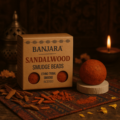 Banjara Sandalwood Smudge Beads - Aromatic Incense for Cleansing and Meditation Practices - SHAMTAM.COM