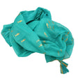 Nomad Sari On the Med Collection - Pario - Turquoise & Gold Fish Design - SHAMTAM.COM