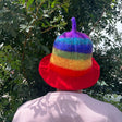 Felted Sauna Bowl Hat - Rainbow - SHAMTAM.COM