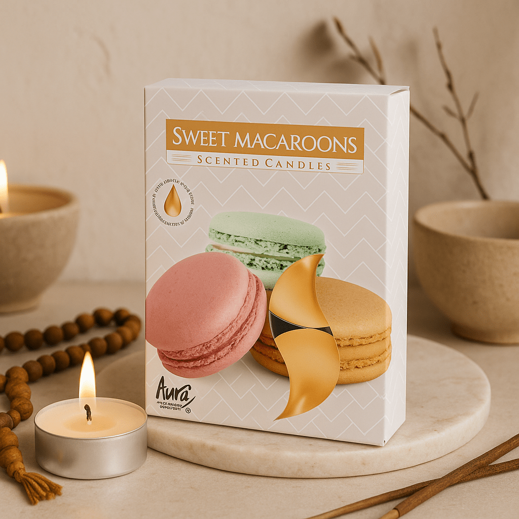 Scented Tealight Candles Macaroon Set of 6 - SHAMTAM.COM