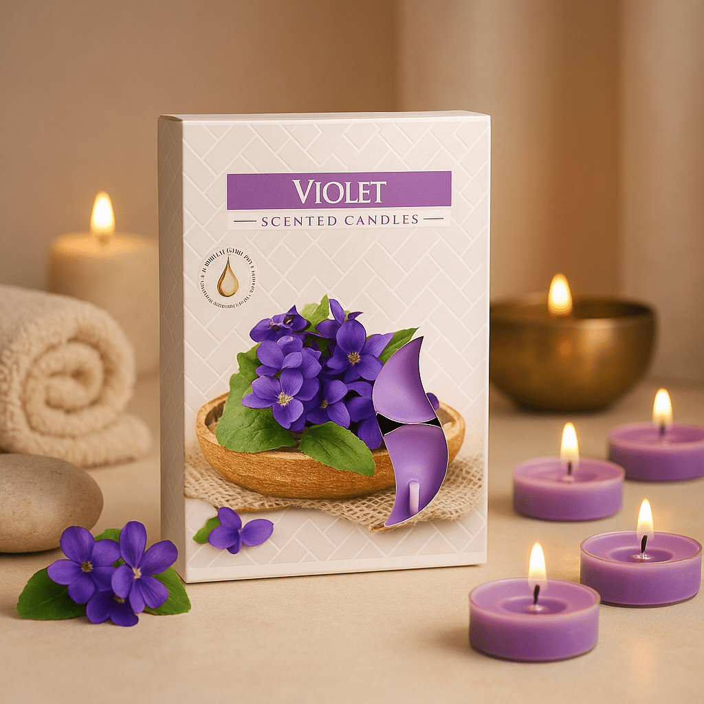 Scented Tealight Candles, Violet - SHAMTAM.COM