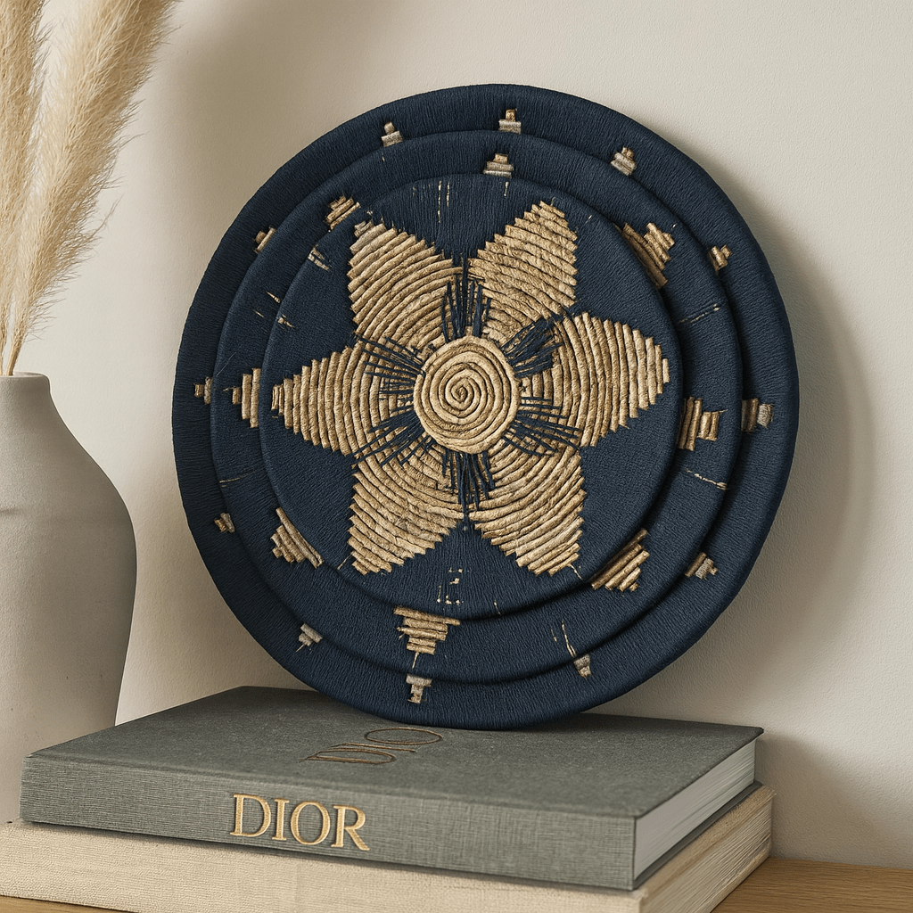 Seagrass Wall Art Set of Three Bowls Black - SHAMTAM.COM