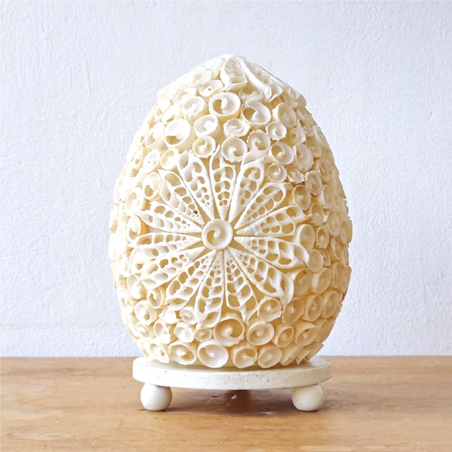 Boho Sea Shell Lamp - Cut Art Shell Oval - 15cm - SHAMTAM.COM