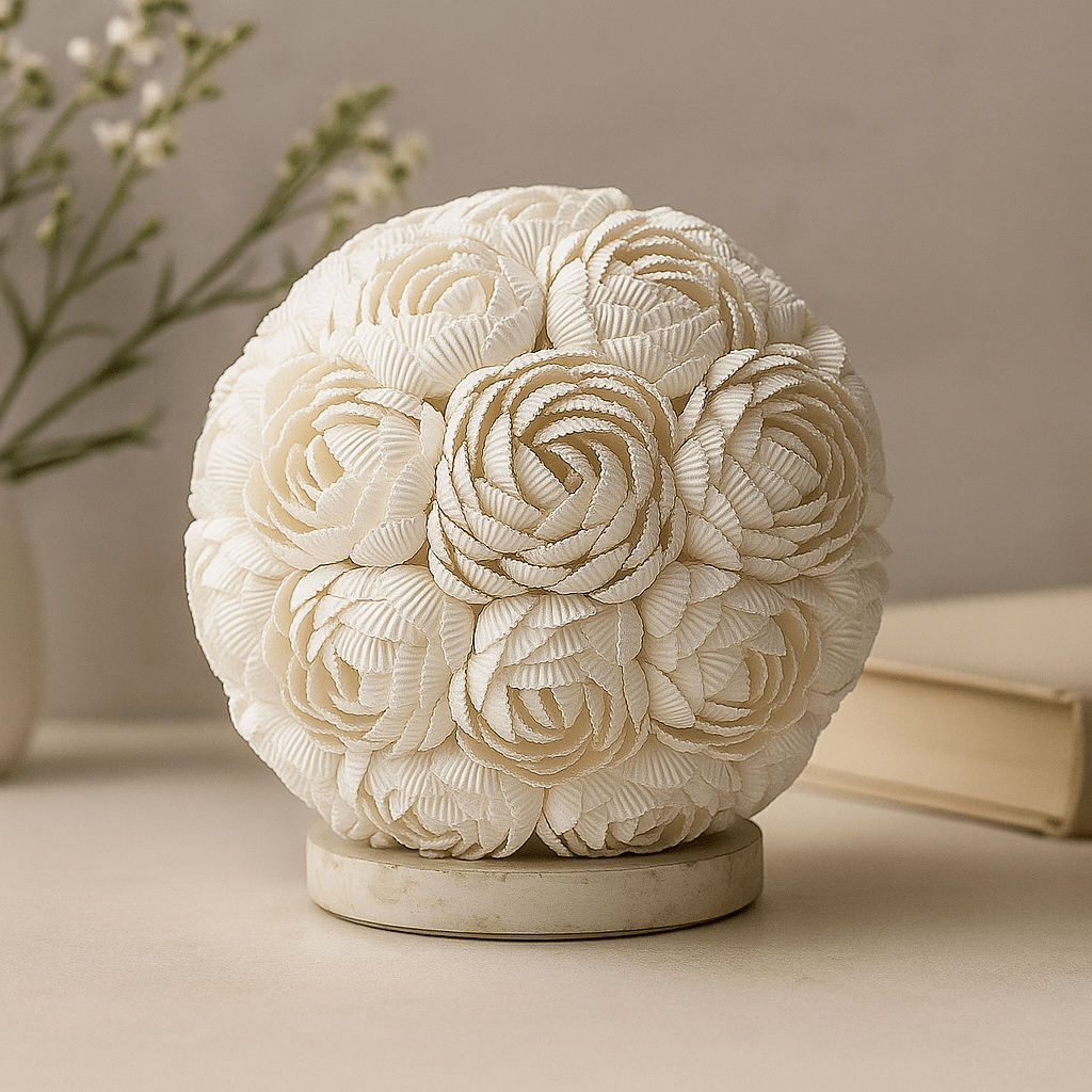 Seashell Lamp - Rose Globe 20cm - SHAMTAM.COM