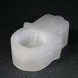 Selenite Candle Holder Hamsa - SHAMTAM.COM
