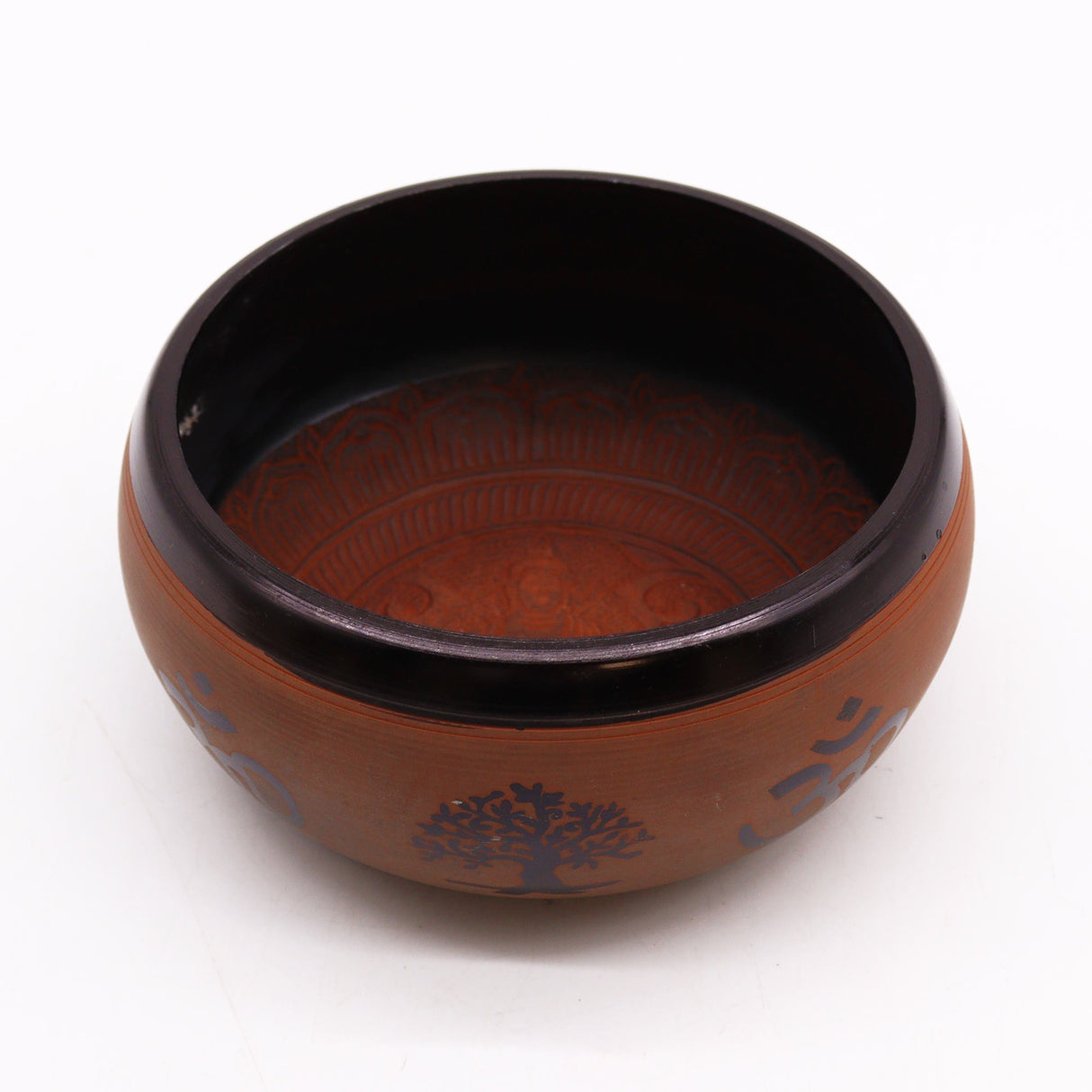 Singing Bowl - Earth Powder Clay Om Buddha - 16cm - SHAMTAM.COM