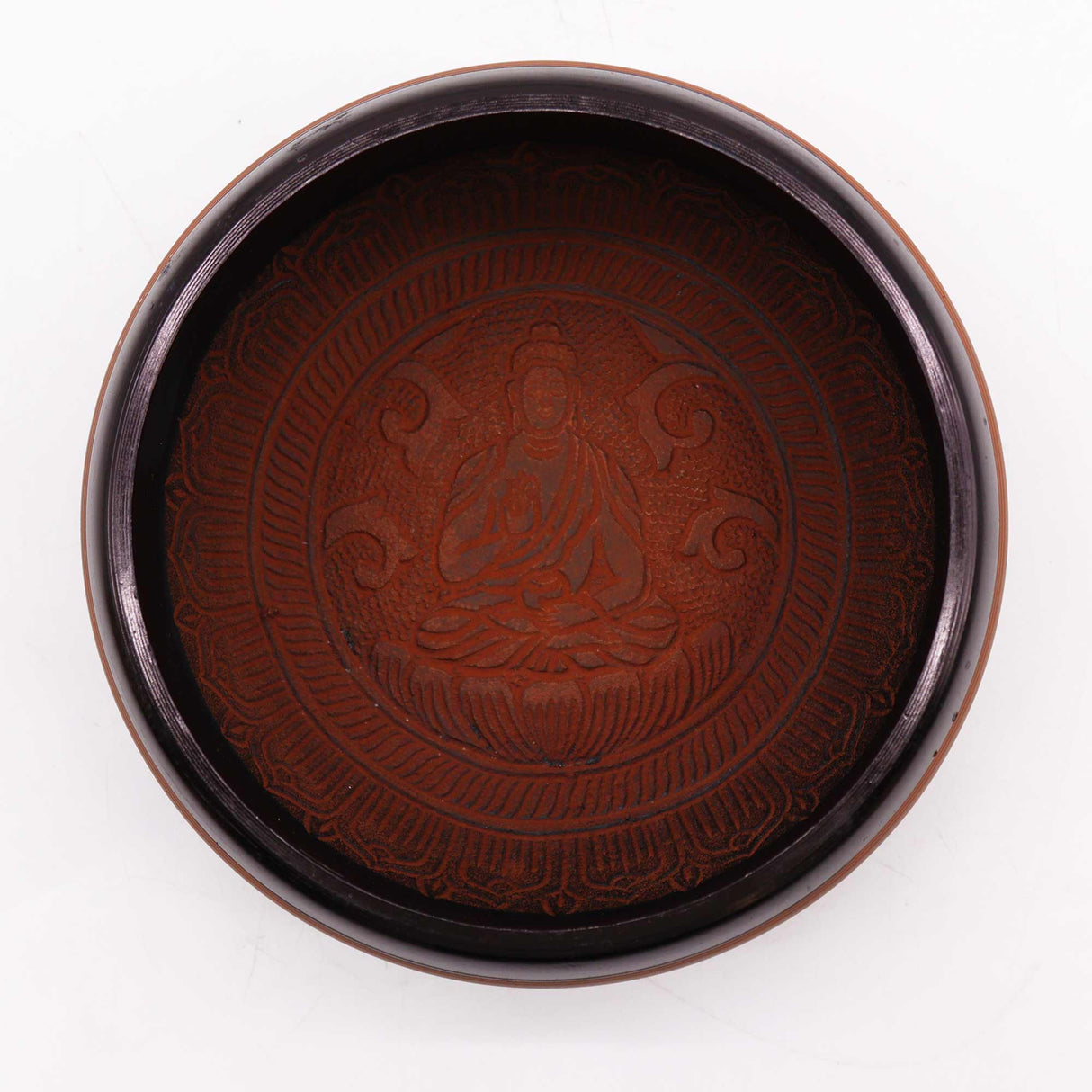 Singing Bowl - Earth Powder Clay Om Buddha - 16cm - SHAMTAM.COM