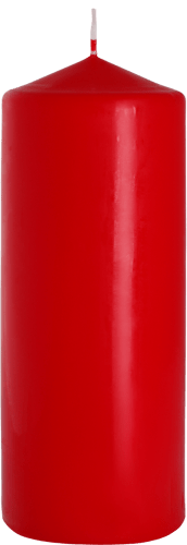 Single Red Pillar Candle, 80 x 200 mm - SHAMTAM.COM