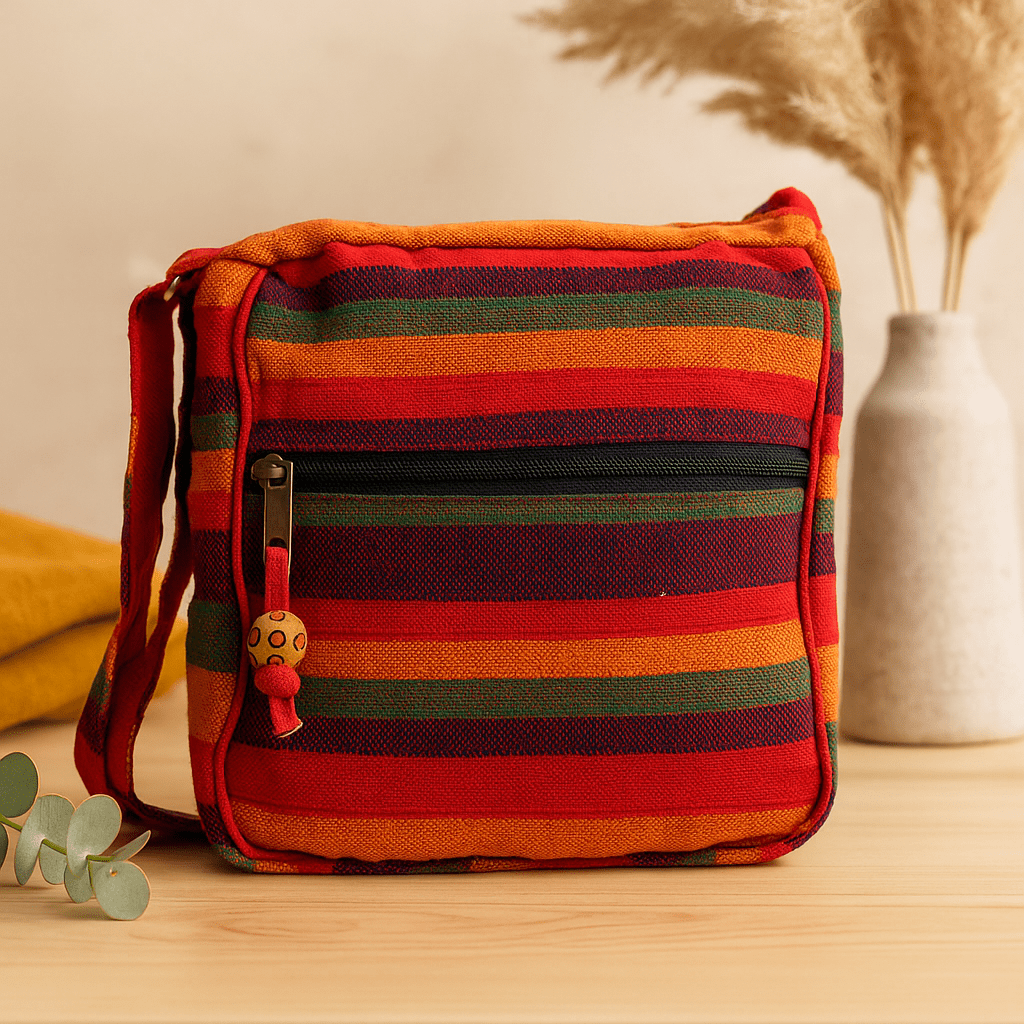 Sling Bag Adjustable Strap Sunset Reds Nepal - SHAMTAM.COM