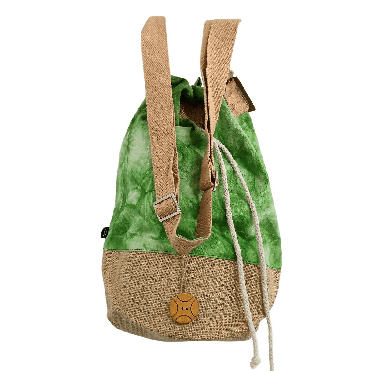 Eco - Friendly Green Stonewash Sling Bag with Tree of Life Design and Adjustable Strap - SHAMTAM.COM