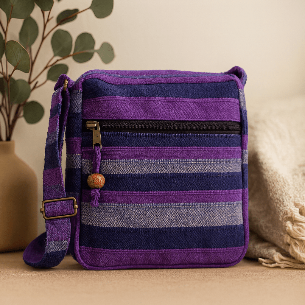 Sling Bag Large Adjustable Strap, Deep Sea Blues - SHAMTAM.COM