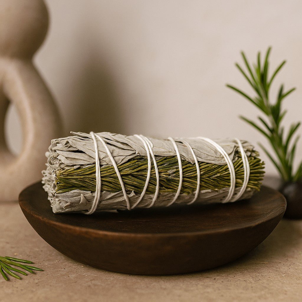 Smudge Stick White Sage and Rosemary 10cm - SHAMTAM.COM