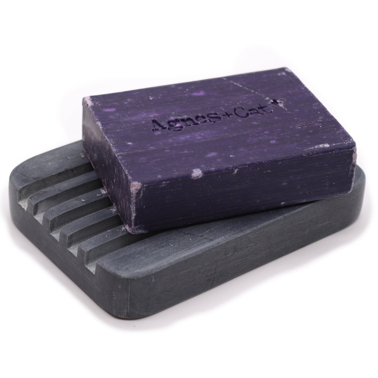 Elegant Grey Soapstone Soap Dish with Heavy Ridges - Durable, Water - Resistant, and Perfectly Sized at 12x8.5cm - SHAMTAM.COM