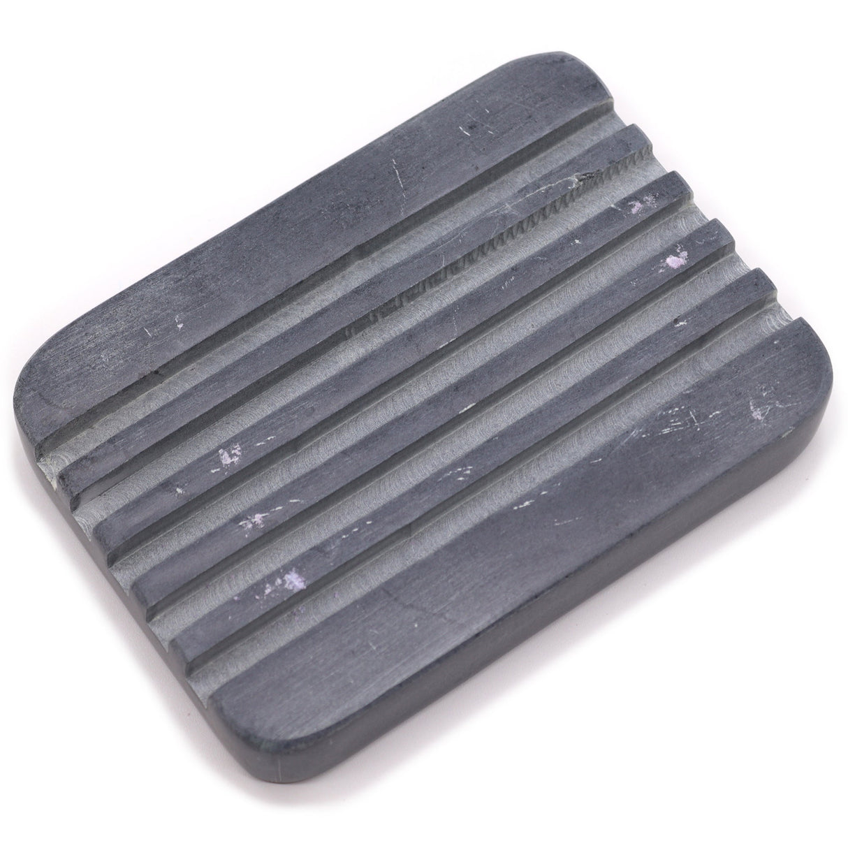 Elegant Grey Soapstone Soap Dish with Heavy Ridges - Durable, Water - Resistant, and Perfectly Sized at 12x8.5cm - SHAMTAM.COM