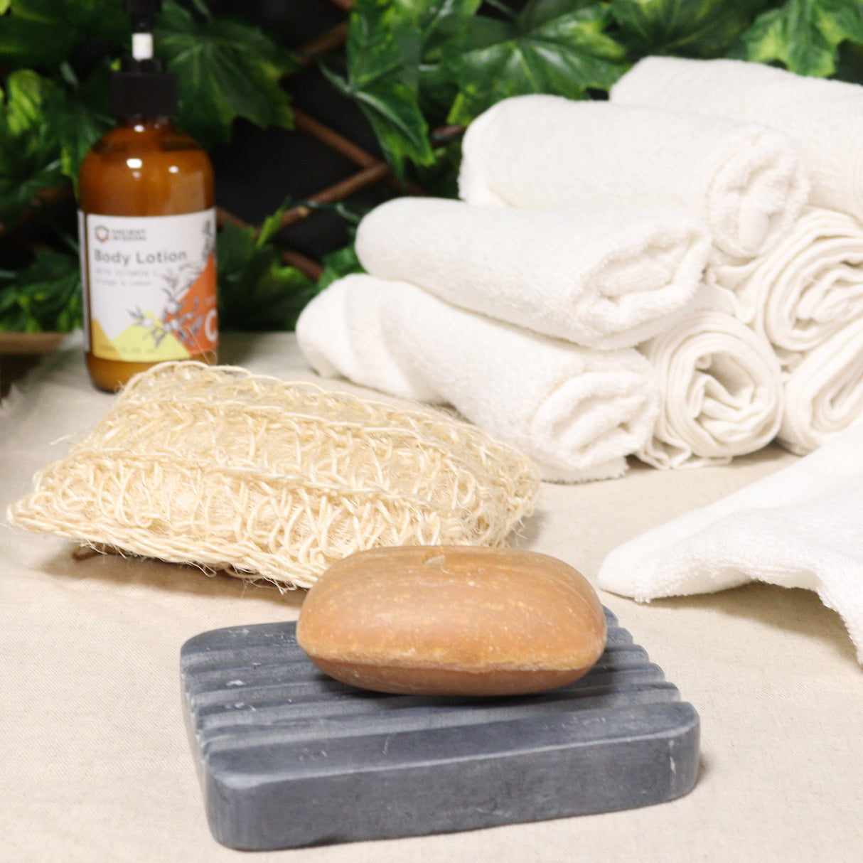 Elegant Grey Soapstone Soap Dish with Heavy Ridges - Durable, Water - Resistant, and Perfectly Sized at 12x8.5cm - SHAMTAM.COM