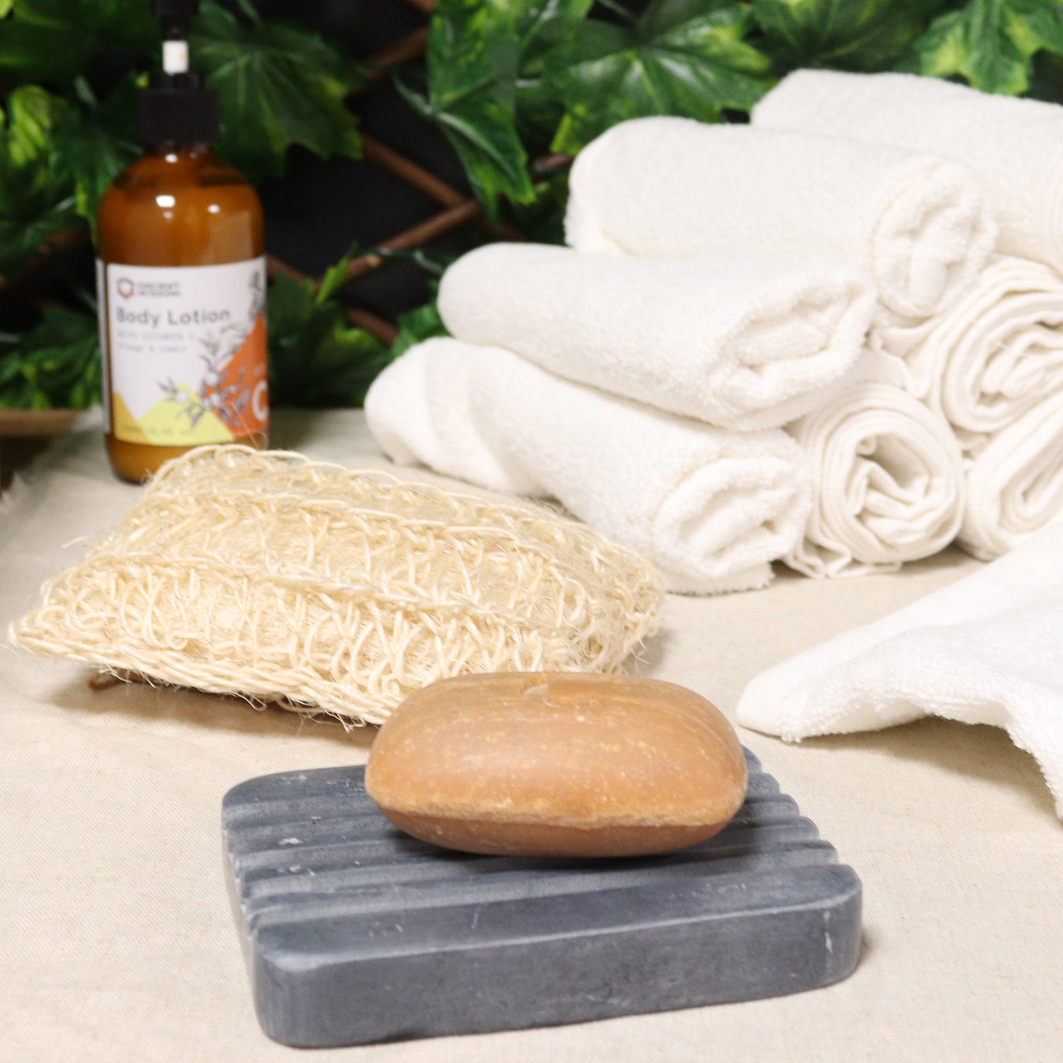 Elegant Grey Soapstone Soap Dish with Heavy Ridges - Durable, Water - Resistant, and Perfectly Sized at 12x8.5cm - SHAMTAM.COM