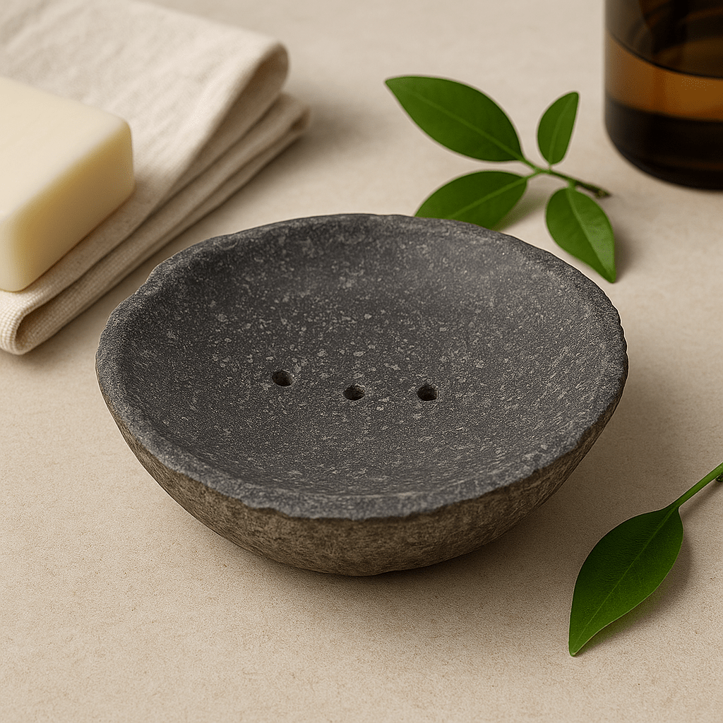 Soap Dish Natural Riverstone - SHAMTAM.COM
