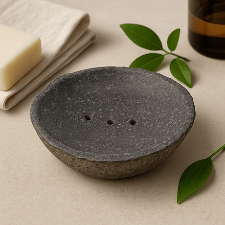 Soap Dish Natural Riverstone - SHAMTAM.COM