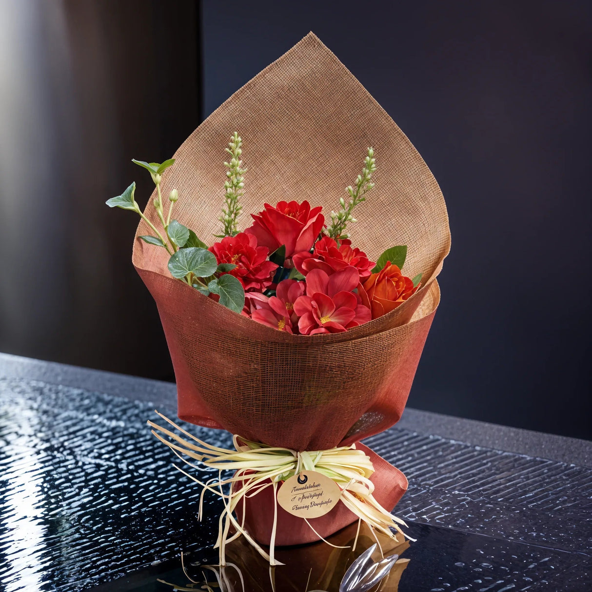 Standing Soap Flower Bouquet - Red - SHAMTAM.COM