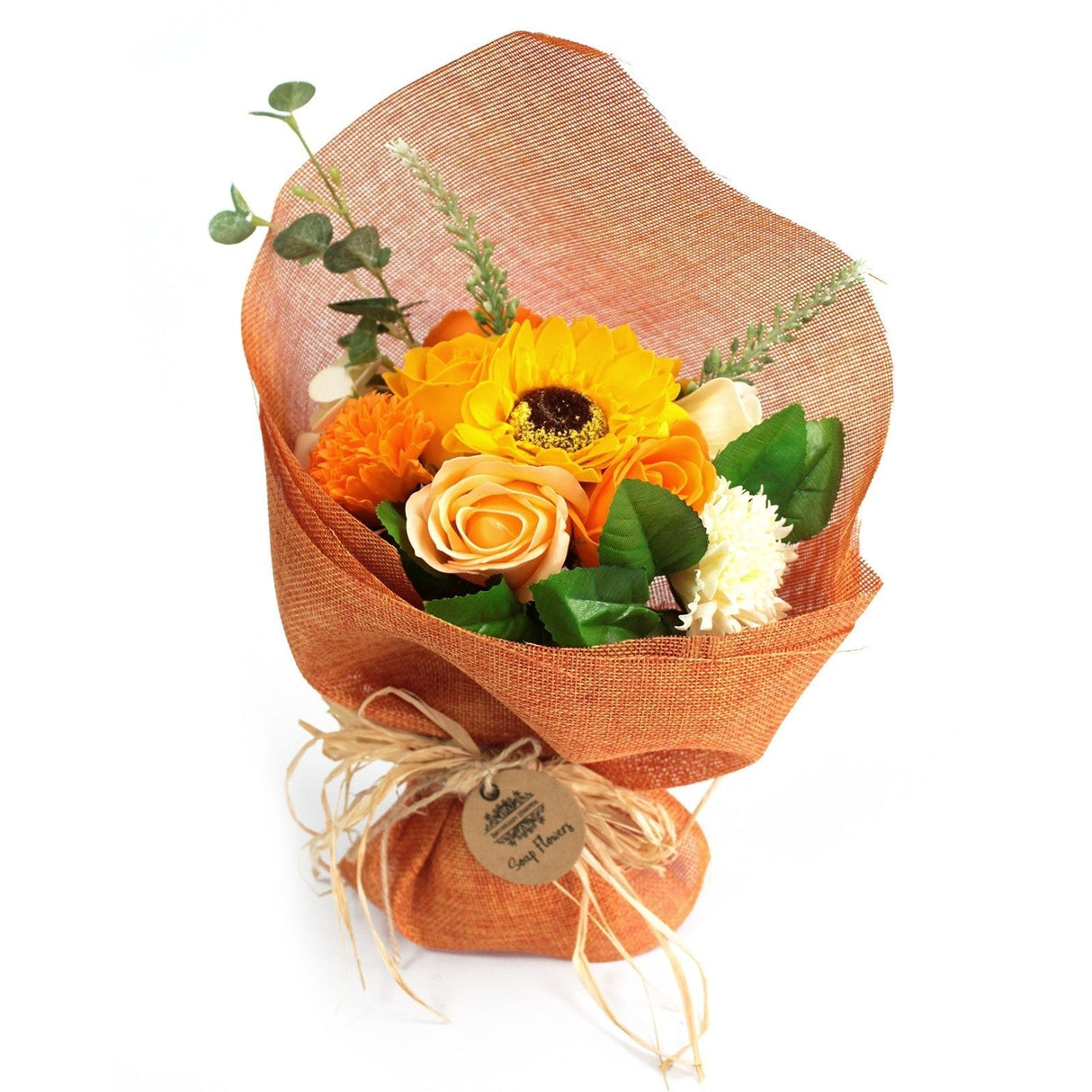 Standing Soap Flower Bouquet - Orange - SHAMTAM.COM