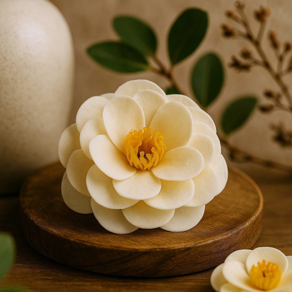 Soap Flower Set Camellia Cream - 10 Pieces - SHAMTAM.COM