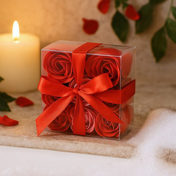 Soap Flowers Set of 9, Red Roses - SHAMTAM.COM