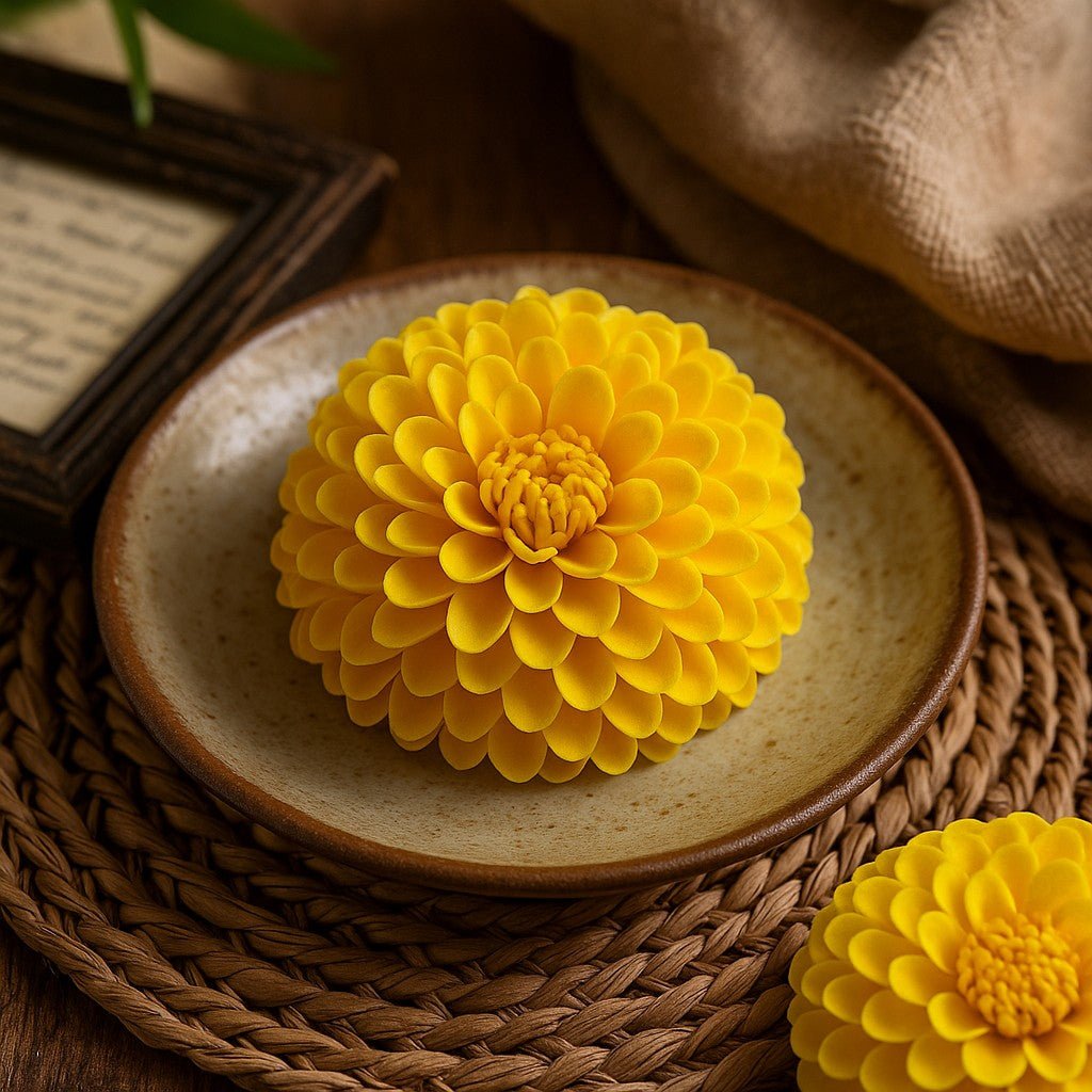 Soap Flowers Small Chrysanthemum Yellow 10 Pieces - SHAMTAM.COM