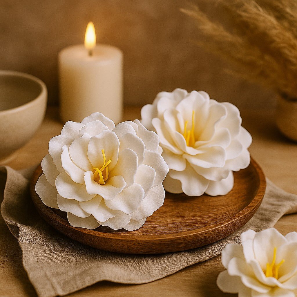 Soap Flowers Small Peony White, 10 Pieces - SHAMTAM.COM