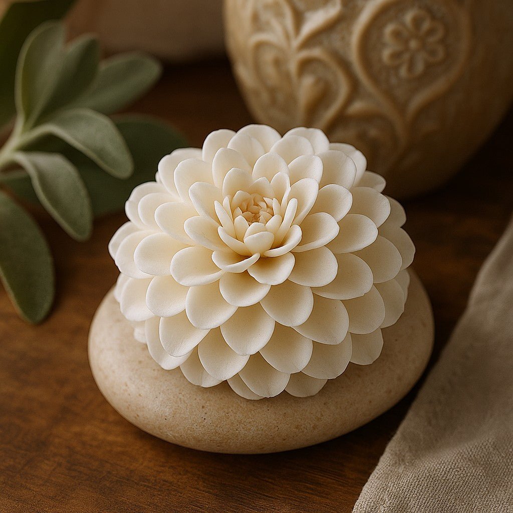 Soap Flowers Small White Chrysanthemum, 10 Pieces - SHAMTAM.COM