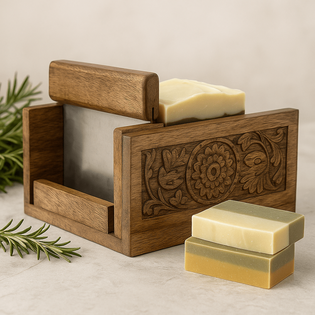 Soap Loaf Cutter, Mango Wood Antique Style - SHAMTAM.COM