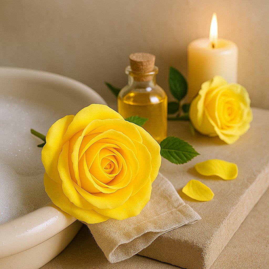 Soap Roses Large Yellow 10 Pieces - SHAMTAM.COM