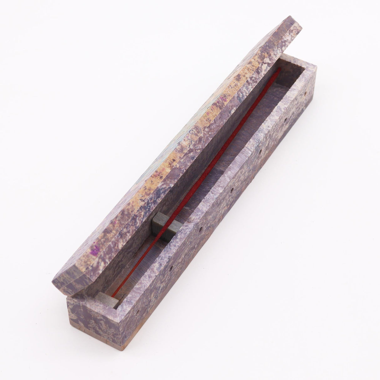 Chakra Soapstone Incense Burner with Mandala Designs and Smoke Holes for Meditation and Energy Balance - SHAMTAM.COM