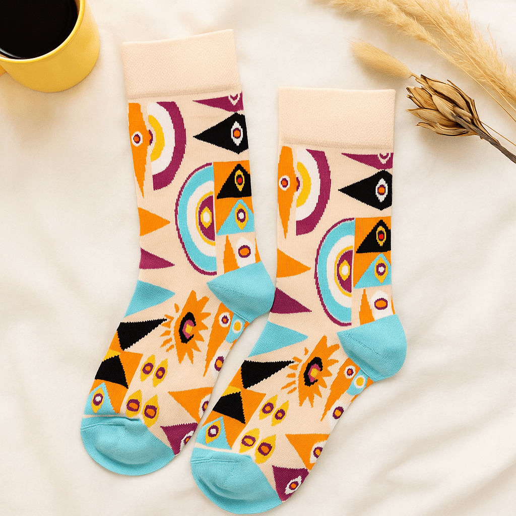 Socks Psychedelic Evil Eye Medium Large - SHAMTAM.COM