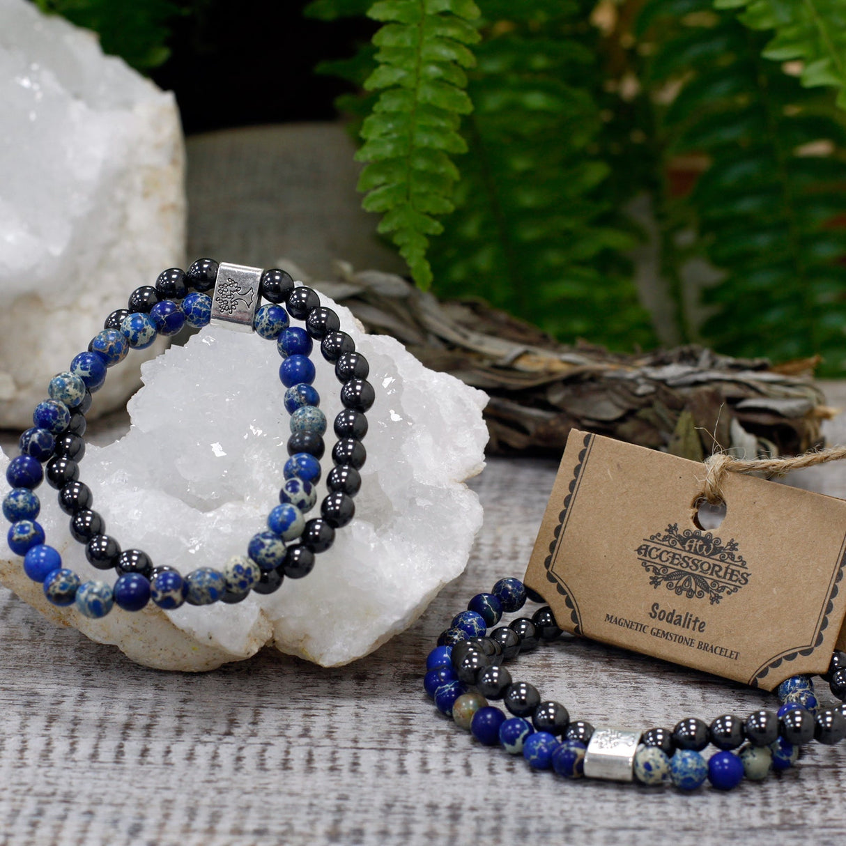 Sodalite Bracelet - Magnetic Gemstone Crystal - SHAMTAM.COM