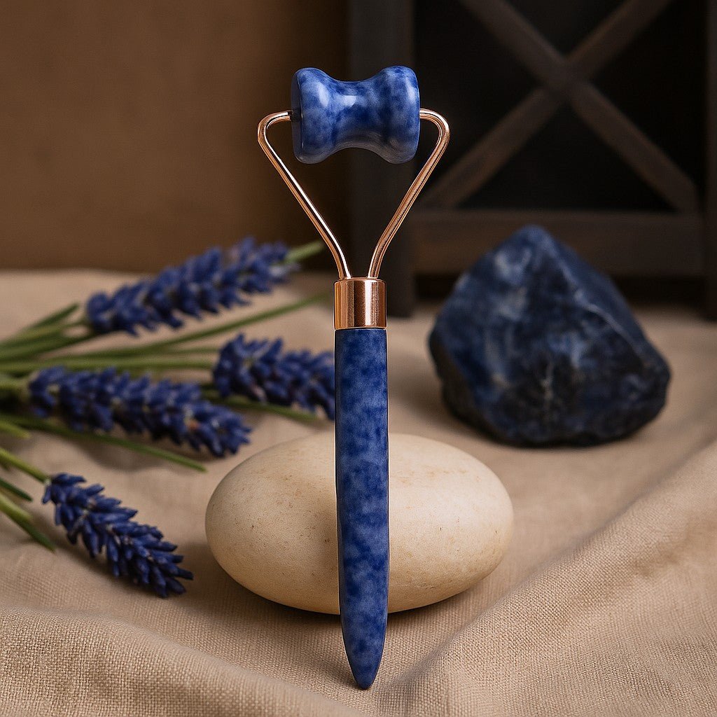 Sodalite Crystal Facial Roller Massager - SHAMTAM.COM