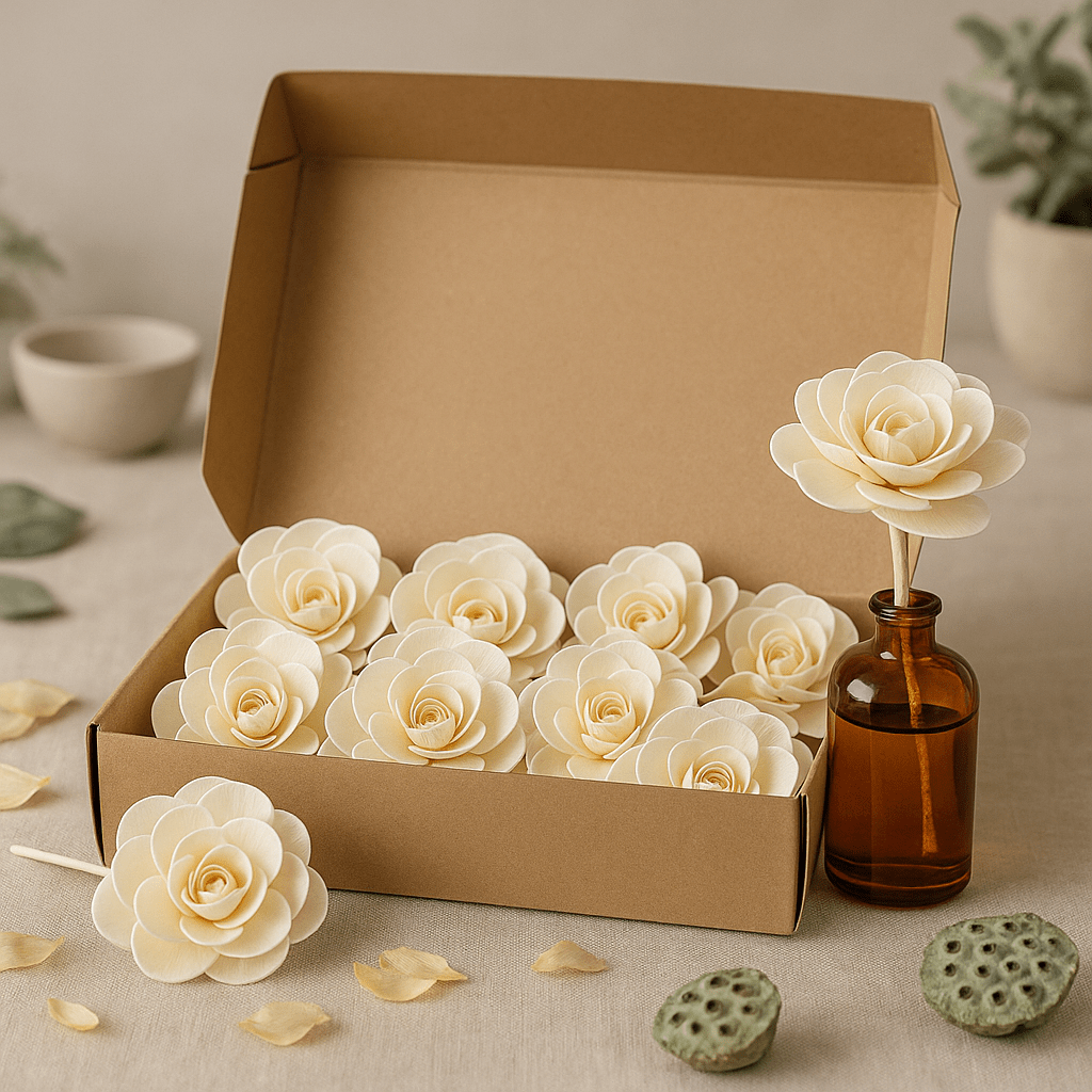 Sola Wood Diffuser Flowers Lotus On String 12 - Pack - SHAMTAM.COM