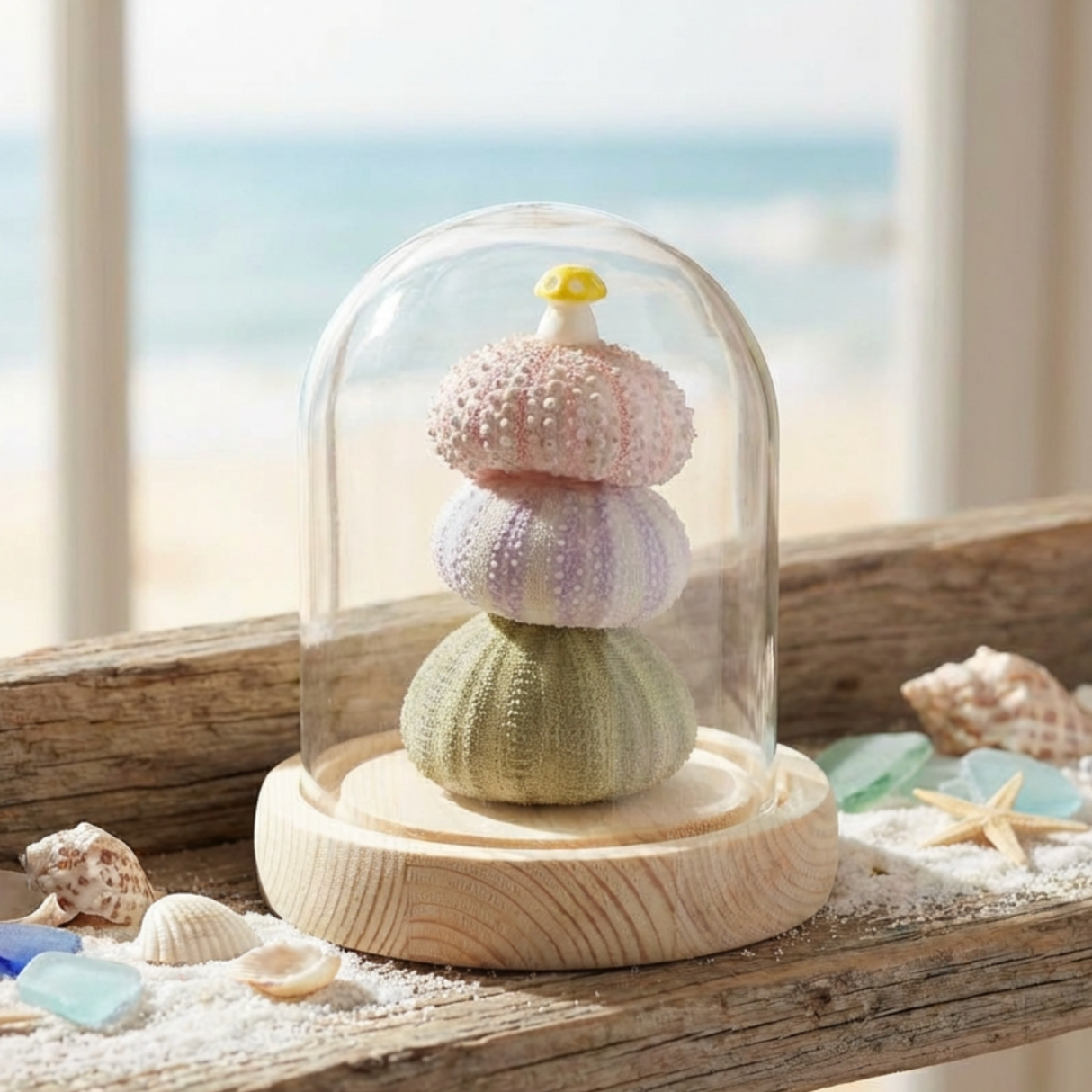 Floral Glow Garden Dome – 3 Sea Urchins – LED USB