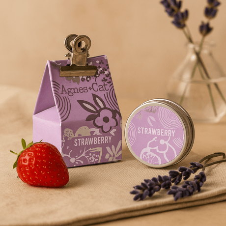 Strawberry Lip Balm, Vegan Hydrating - SHAMTAM.COM