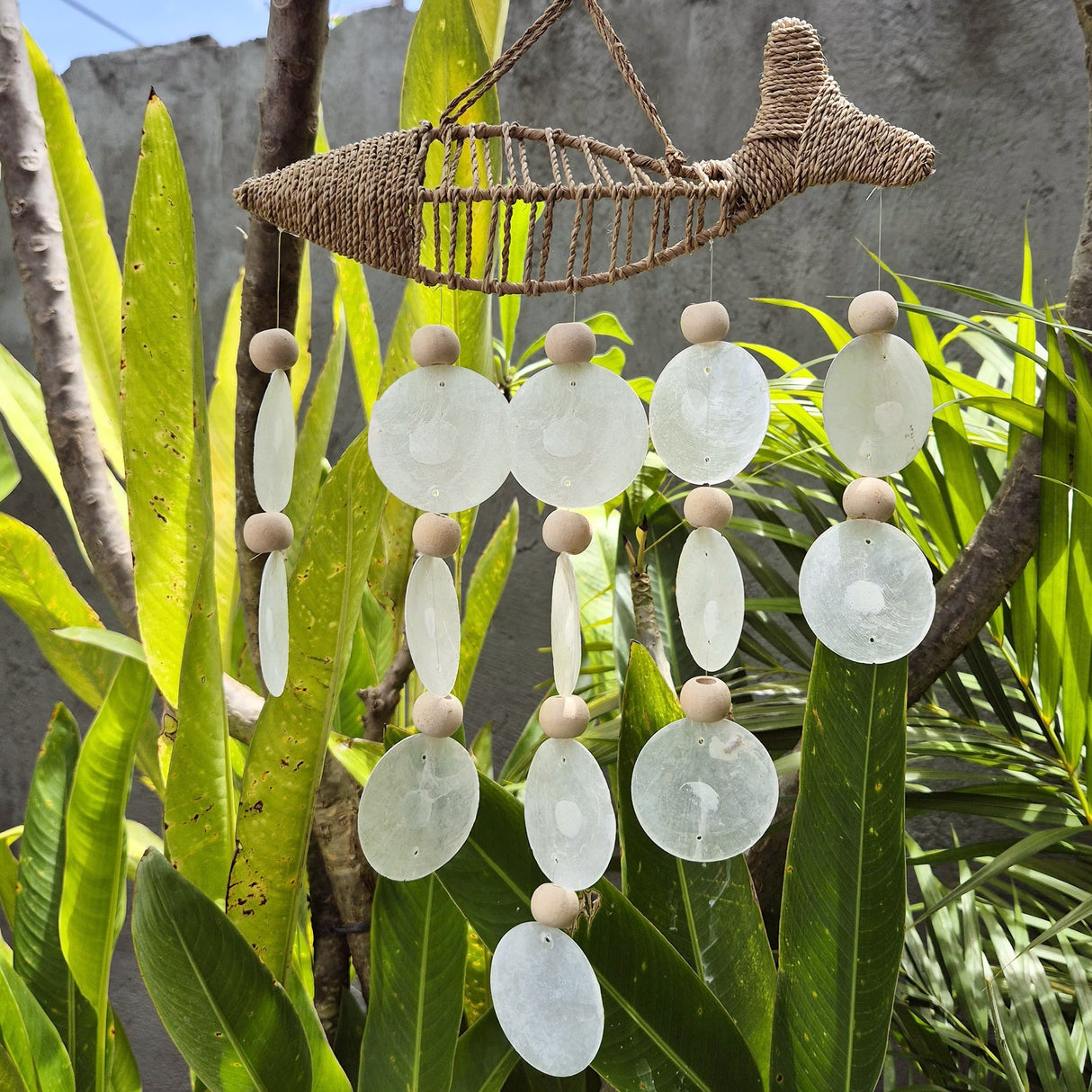 String Fish and Natural Copis Drop - SHAMTAM.COM