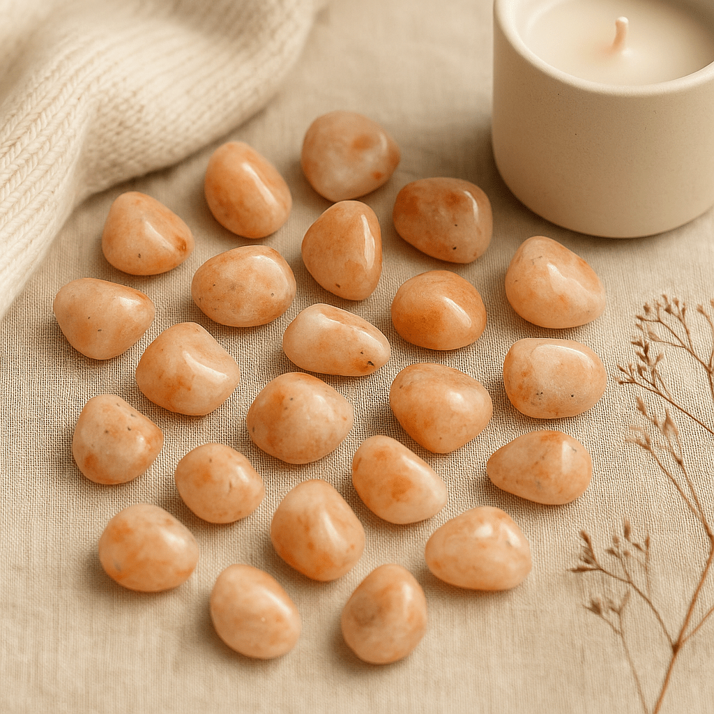 Sunstone Tumbled Stones Set of 24 - SHAMTAM.COM