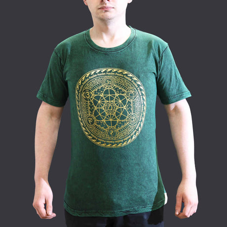 Small Stone Washed T-Shirt - Chakra - Green - SHAMTAM.COM